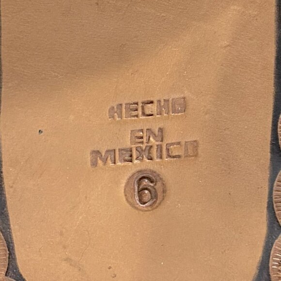 Made in Mexico Leather Sandals 9 - Picture 2 of 9